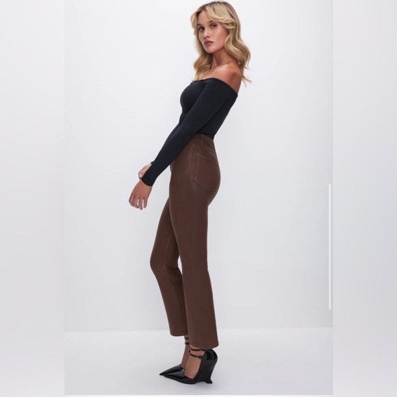Good American Denim - NWT! Good American
GOOD LEGS COATED STRAIGHT JEANS WOMENS SIZE 2 LIGHT MOCHA